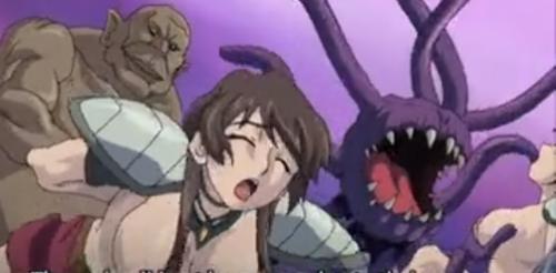 （エロアニメ）モンスターや触手に犯されていく美女達！
