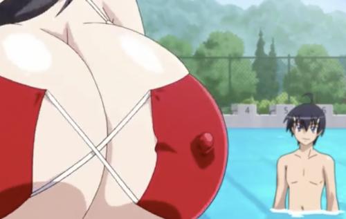 プール授業でエッチな先生が暴走？？ビンビン乳首を強調して男子生徒を誘惑するドスケベ教師