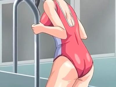 えちえちな体の水着姿で誘惑してくる美女♡プールサイドで濃厚セックス♡シャワー浴びながらもう一発しちゃうぐらい興奮♡