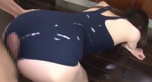 爆尻スクール水着の美少女に尻コキからの尻射♡気持ちよすぎて大量射精でお尻が精子まみれになるくっそエロい♡