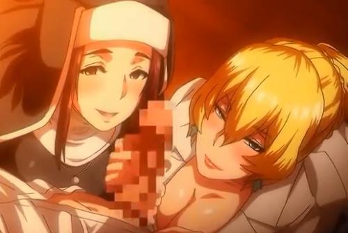 【女子高生】淫乱ビッチなシスター&ギャルJKから誘惑されガンガン迫られて勃起チンポを手コキされザーメン発射！！
