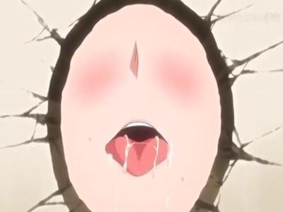 《エロアニメ》デカパイ妹が部屋の壁穴から口を広げてお兄ちゃんの勃起肉棒をしゃぶる！ご奉仕フェラで濃厚ザーメン搾り取る！！