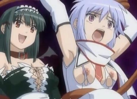 【触手】ちっぱい魔法少女が変態淫乱美女からおマンコに異物挿入されて強制ピストンセックス！！