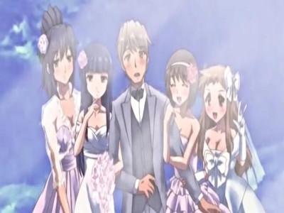《エロアニメ》ビッチ女子生徒たちが騎乗位で先生ちんぽを出し入れ腰ふり中出しファック♥みんなで幸せハッピーハーレム性活！