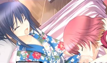 【にょっこ☆まこりん】浴衣姿の可愛い男の娘のちっちゃなショタチンポを手コキフェラでたっぷり愛撫しちゃう♡