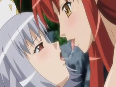《野外》痴女お姉さんがケモノ美少女に発情して押し倒し濃厚ベロチュー♡互いのマンコを擦り合って激しく腰ふり♥