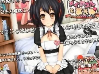 《おっぱい》貧乳のメイド美少女が着衣のままおっぱいも丸見えさせて発情ちんぽをたっぷりご奉仕してくれるよ(*´▽｀*)