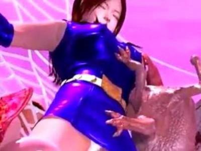 【3DCG】触手の性感帯攻撃でスケベ女に変貌してしまう。ヌルヌルでキモい物体に快楽絶頂させられる！！【異種姦】