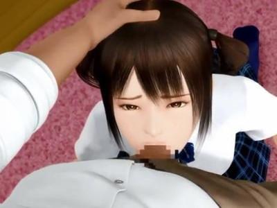 《調教》可愛い制服姿の美少女がおっさんの勃起ちんぽを強引にイラマチオさせられる…！！
