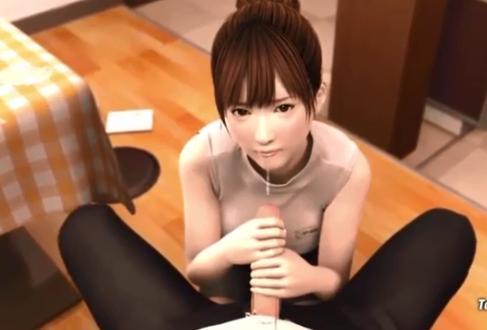 【ギャル】可愛い童顔美女がギンギンに勃起したチンポを拙い手つきでれコキご奉仕して口から涎が垂れてきちゃう♡