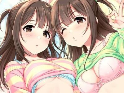 《ビッチ》可愛いロリ美少女たちからえっちされちゃう♡下着からはみ出る爆乳おっぱいが激エロくて大興奮だ(*´▽｀*)