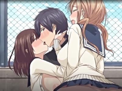 エロかわJKに両側から挟まれぬちょぬちょペロペロ搾り取られる男子