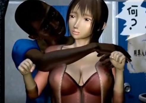 【おっぱい】知らない男からバックから抱きしめられた巨乳美女が無理やりおっぱい揉まれて強制フェラさせられちゃう！！
