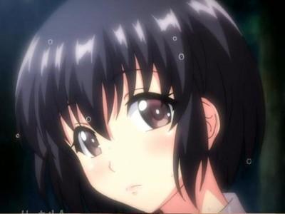 《エロアニメ》濡れ透けJKが雨宿り中に変態オヤジにレイプされちゃう！！バス停で雨に濡れた女子高生を無理やり犯して種付け！！