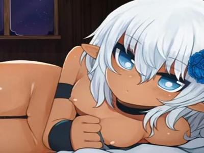 《ビッチ》褐色のロリ娘がベッドの上でえっちに誘惑してきて我慢できずに手を出してイチャイチャしちゃう♥