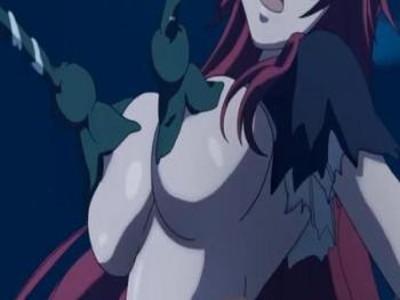 《巨乳》巨乳JKばかりを狙う触手に拘束され乳首から生気を吸い取られて喘ぎ声出して感じちゃう美女！