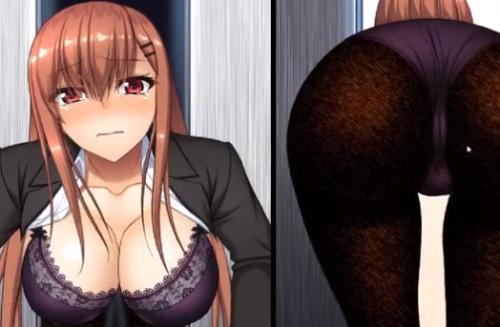 【レイプ】壁穴にハマって動けない巨乳OL美女が変態男からスカートめくられお尻触られ凌辱レイプされる！！