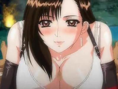 《痴女》FFⅦの爆乳ヒロインがボインボインの豊満おっぱいにちんぽ挟んでパイズリご奉仕♥