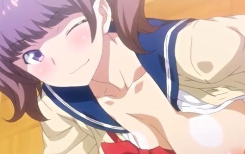 【巨乳】淫乱ビッチなギャルJKからおっぱいチラ見せ誘惑されて我慢できず濃厚中出しセックスでザーメン種付け！！