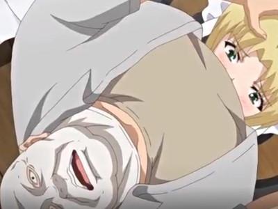 金髪巨乳メイドに陰経洗浄を命じる！褒美に口マンコに聖液を注いでやろう！綺麗になったチンポでマンコをお掃除！お掃除！射精！