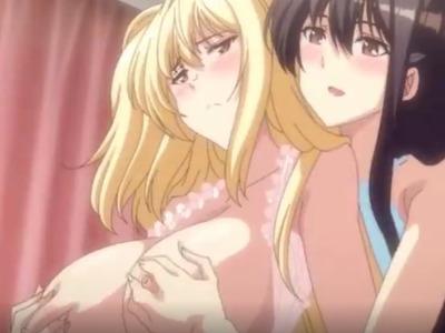黒髪ロングのお姉様とゆるふわちゃんの百合えっち…♥と思ったらギンギンの男の娘チンポでハードセクロス！