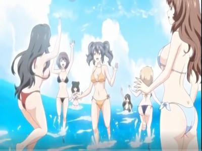 【水着×巨乳】真夏の海で水着ギャルたちと濃厚セックスでヤリまくり♡→デカチンガン突きセックスで連続絶頂イキ狂う♡