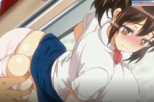 【ロリコン】可愛い制服JKが満員電車で痴漢される！？バックからお尻を揉まれておっぱいも弄られ感じちゃう♡