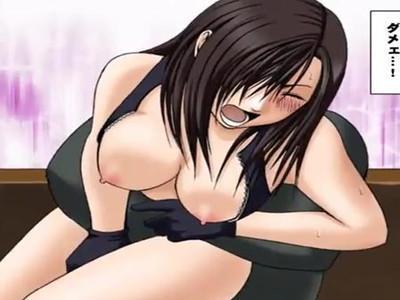 《調教》FFⅦの巨乳ティファが鬼畜男たちに拘束されて電流責めに！！公開凌辱レイプされて連続強制絶頂されちゃうッ！！