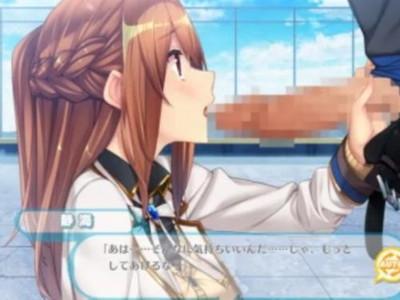 《ごっくん》超巨根ちんぽも笑顔でフェラチオ♡清楚な茶髪美少女がシコシコ射精のお手伝い^_^