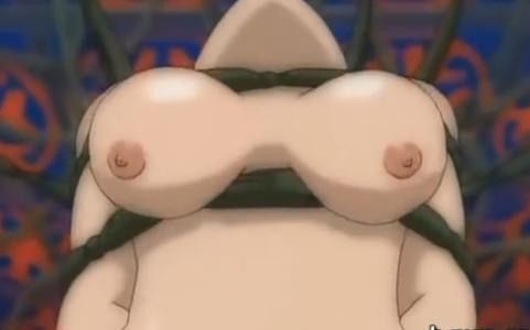 【女忍者】触手から全身拘束された巨乳美女がおっぱいを揺らしまくりながら愛液垂れ流して感じちゃう！！