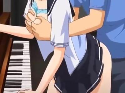 《エロアニメ》誰もいない教室で美少女の身体に立ちバックや騎乗位ファックでガン突きして孕ませる！！