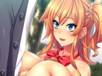 《エロゲー》ビッチギャルJKがデカパイで肉棒挟んで豊満パイズリ♥我慢できなくて濃厚ザーメンを搾り取って大量噴射ぶっかけ！