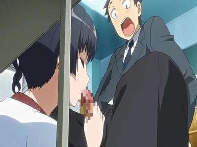 《痴女》机の下からビッチ女先輩が現れて男子のちんぽをむさぼりしゃぶり♥誘惑しながら濃厚フェラご奉仕^_^