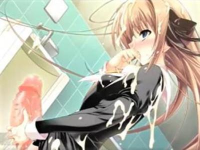 ＜エロゲ＞性欲絶倫のデカチン制服娘が男子トイレで自慰行為＾＾人目を盗んで大声でセンズリしまくり連続セルフぶっかけ❤