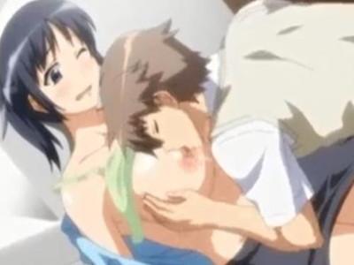 《エロアニメ》ビッチな巨乳人妻が旦那以外のちんぽでファックされちゃう！！ダメな事だと分かっていても身体が感じちゃう♥