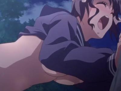 【JK】お外で大興奮のオナニー見せ合いから、そのまま生セックスしてイキまくる変態JK