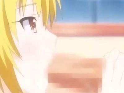 【フェラ】金髪の美少女がおっきなおちんちんを一生懸命フェラで気持ちよくしてくれる♡
