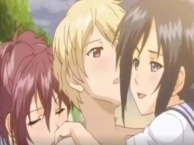 【ハーレム】エロすぎるビッチ女子高生たちがチンポを奪い合うようにしゃぶってくるのがやべぇ