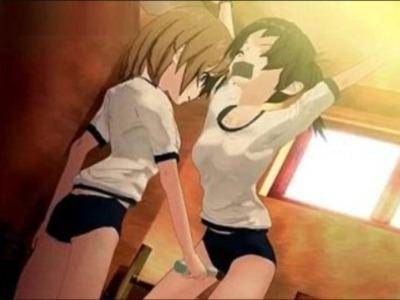 【3D】同級生に体育倉庫で拘束されて百合調教されるブルマJK！平均台プレイなんてエロすぎ♥