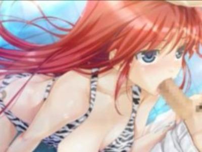 可愛いビキニギャルが水中フェラで苦しそうだけど喉マンコは嬉しそう♥