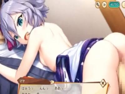 【中出し】ロリ鬼娘が僕のチンポに跨って気持ちよさそうにずちゅずちゅ♡