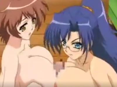 【ハーレム】爆乳おっぱいの美女二人からのダブルパイズリ♡そのまま乳圧でイキまくり！