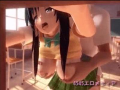 古手川が教室でおっぱい丸出し立ちバックでイキまくり♥実は破廉恥行為が一番興奮する委員長♥