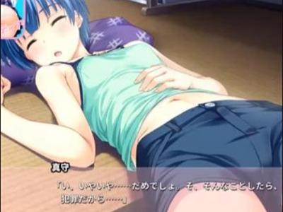 無防備に眠る少女を一枚ずつ脱がし･･･ちっぱいを堪能してからつるまんに赤黒いデカチンをぐりゅっと♥
