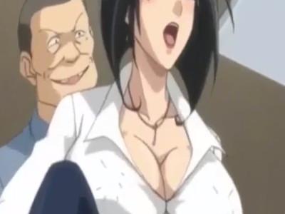 【レイプ】きもい会社のおっさんにおマンコかき回されていっちゃうビッチOL