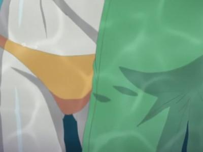 【青姦】海の中でお互いの気持ちいいところをまさぐりあってそのまま挿入しちゃう♡