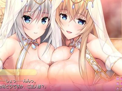 ドレス姿のお姉さま二人が豊満なおっぱいでおちんちんを挟んでくれる♡