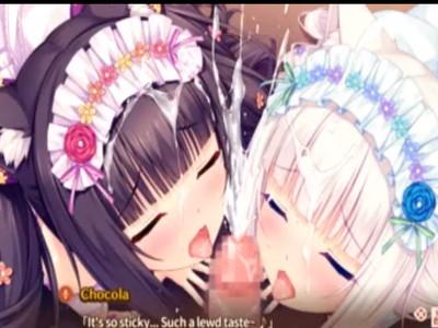 【ハーレム】レズみが強い美少女ふたりのきれいな顔にたっぷりぶっかけ！