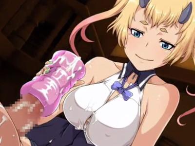 【鬼っ子】鬼っ子のドSおっぱいがオナホールでチンポしごいて強制発射させてくる！！