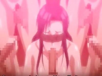 【乱交】クールなお姉さんビッチが四方八方から迫りくるチンポを順々にしゃぶりつくす！！